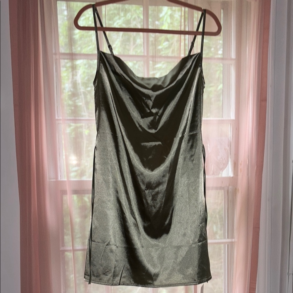 Emerald Light Green Slip Dress
